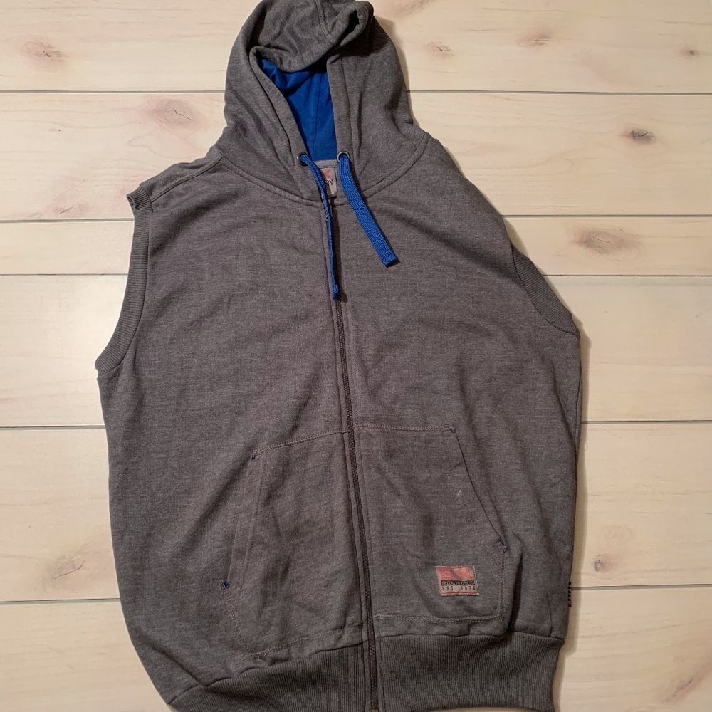 mens L Brooklyn‎ xpress sweatshirt vest grey